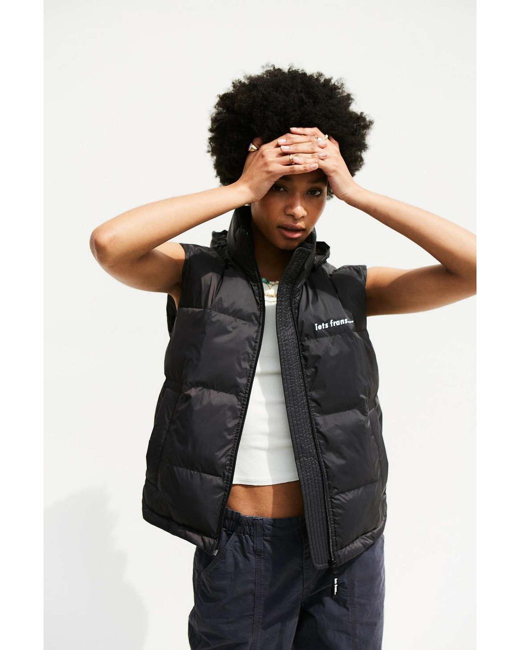 iets frans... Puffer Vest in Black | Lyst