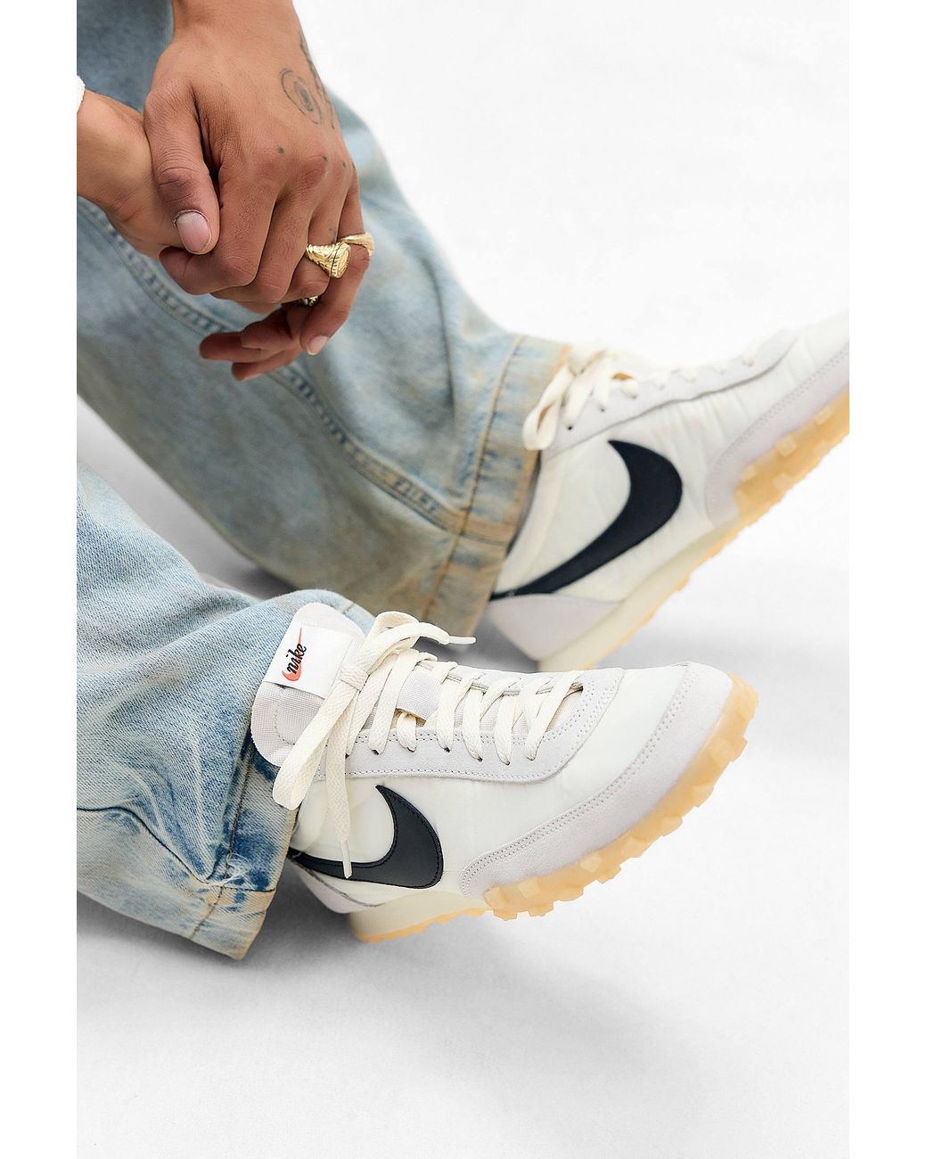 Nike Gray Ecru Waffle Racer Trainers for men