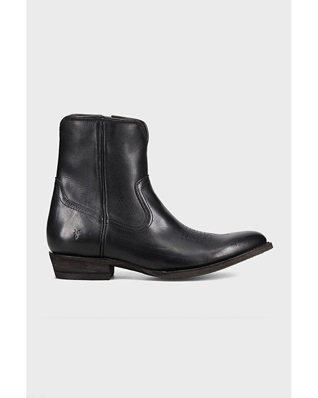 Frye Black Austin Inside Zip Boots for men