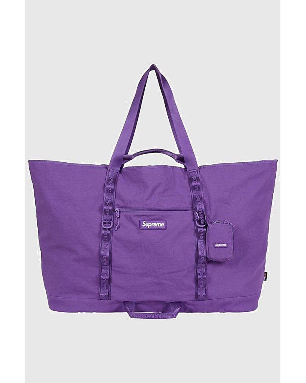 Supreme X-Large Tote Bag + Utility Pouch (Ss26) in Purple for Men