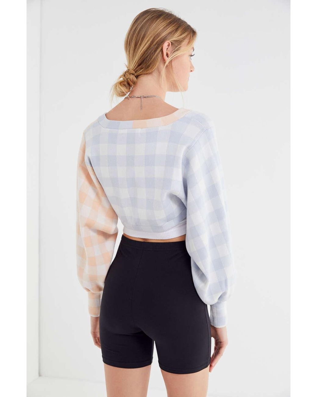 Urban Outfitters Uo Balloon Sleeve Cropped Sweater Lyst