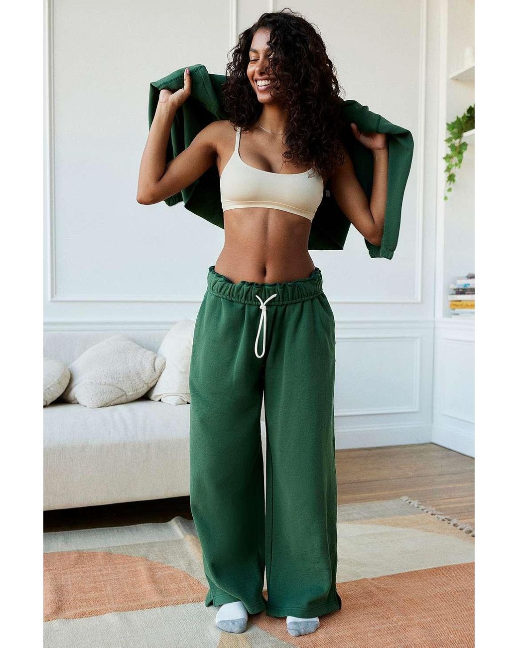 Out From Under Green Hoxton Lounge Joggers Lyst UK