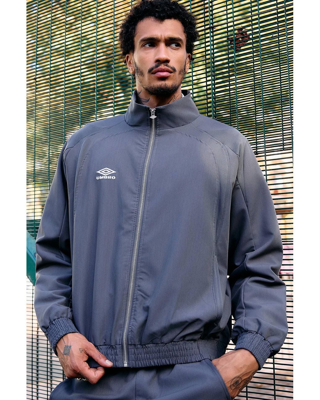 Umbro Blue Uo Exclusive Panel Harrington Jacket for men