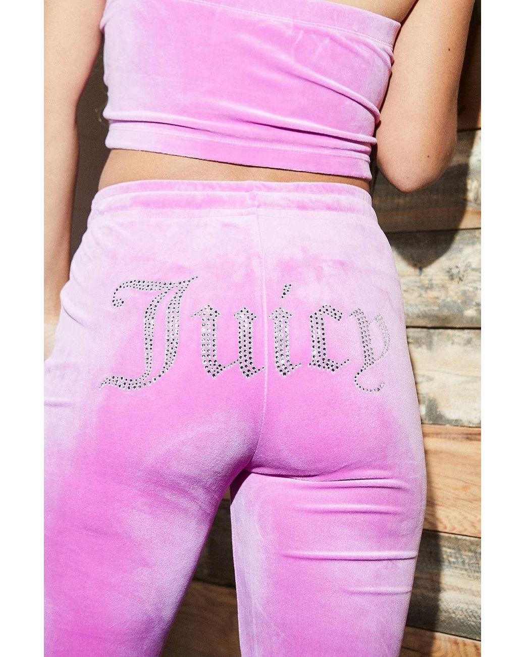 Juicy Couture Uo Exclusive Rose Flare Track Pants in Pink | Lyst UK