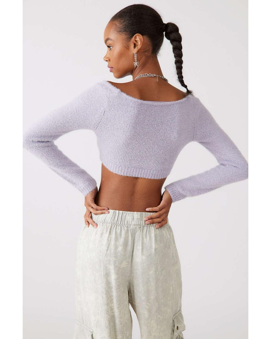 Uo pepper pullover cropped sweater sale