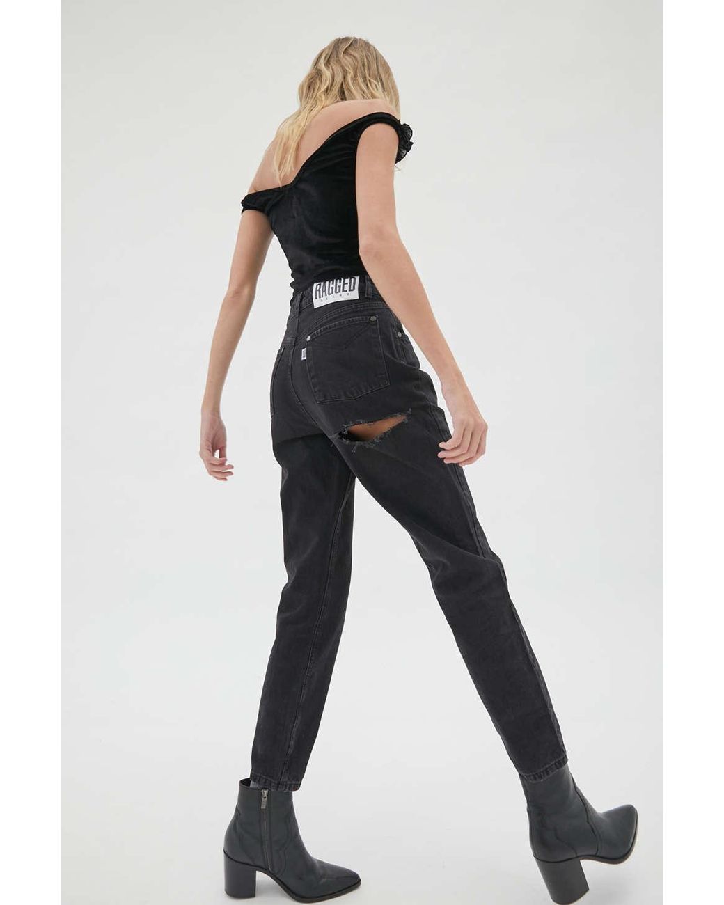 The Ragged Priest Butt Cut Mom Jean | Lyst