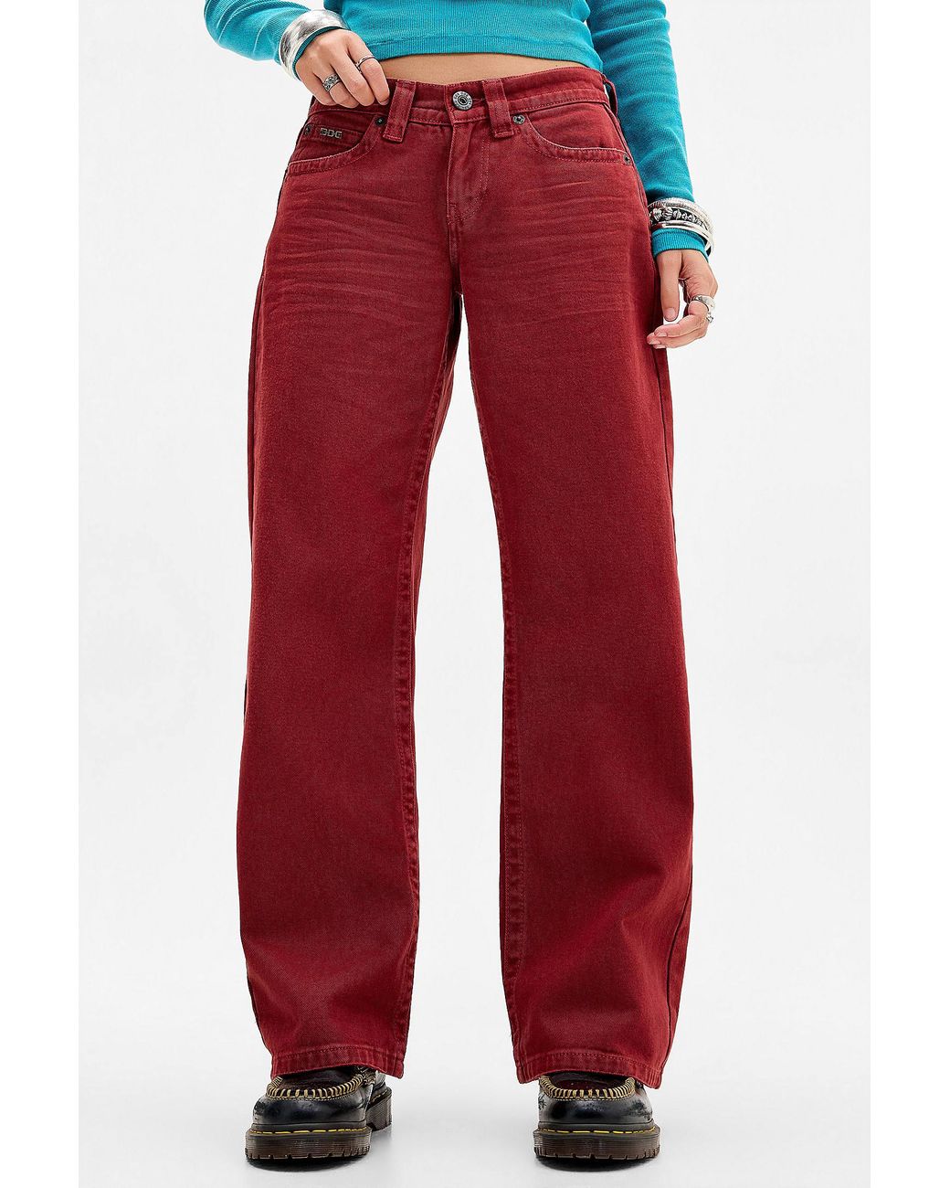 BDG Red Kayla Lowrider Jeans