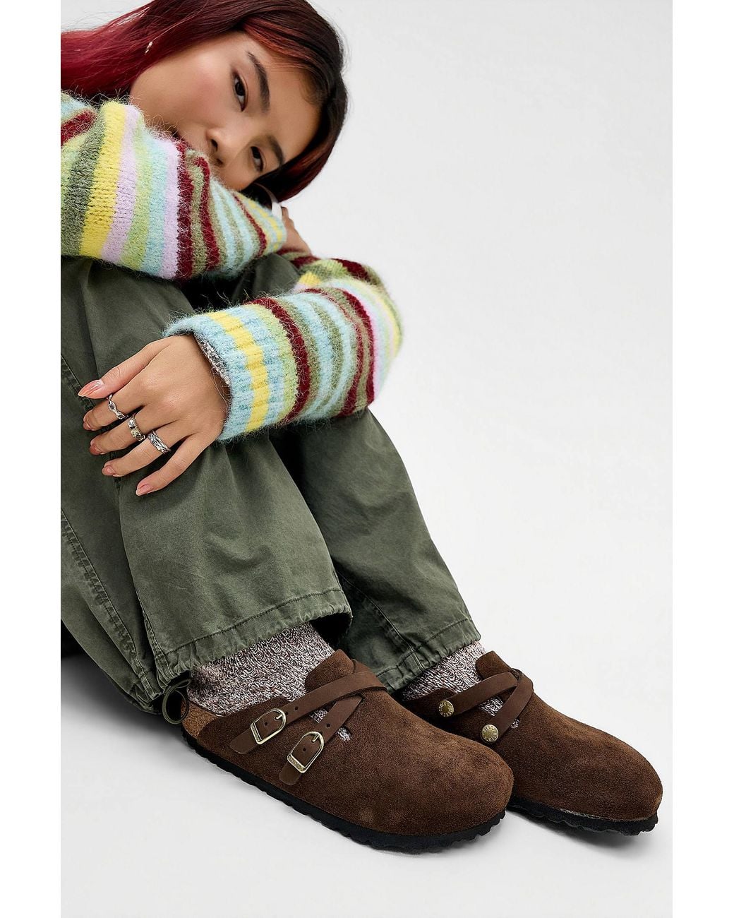 Birkenstock Dark Brown Blair Buckle Clogs