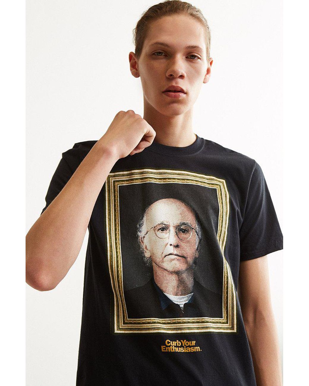 Urban Outfitters Larry David Portrait Tee in Black for Men | Lyst