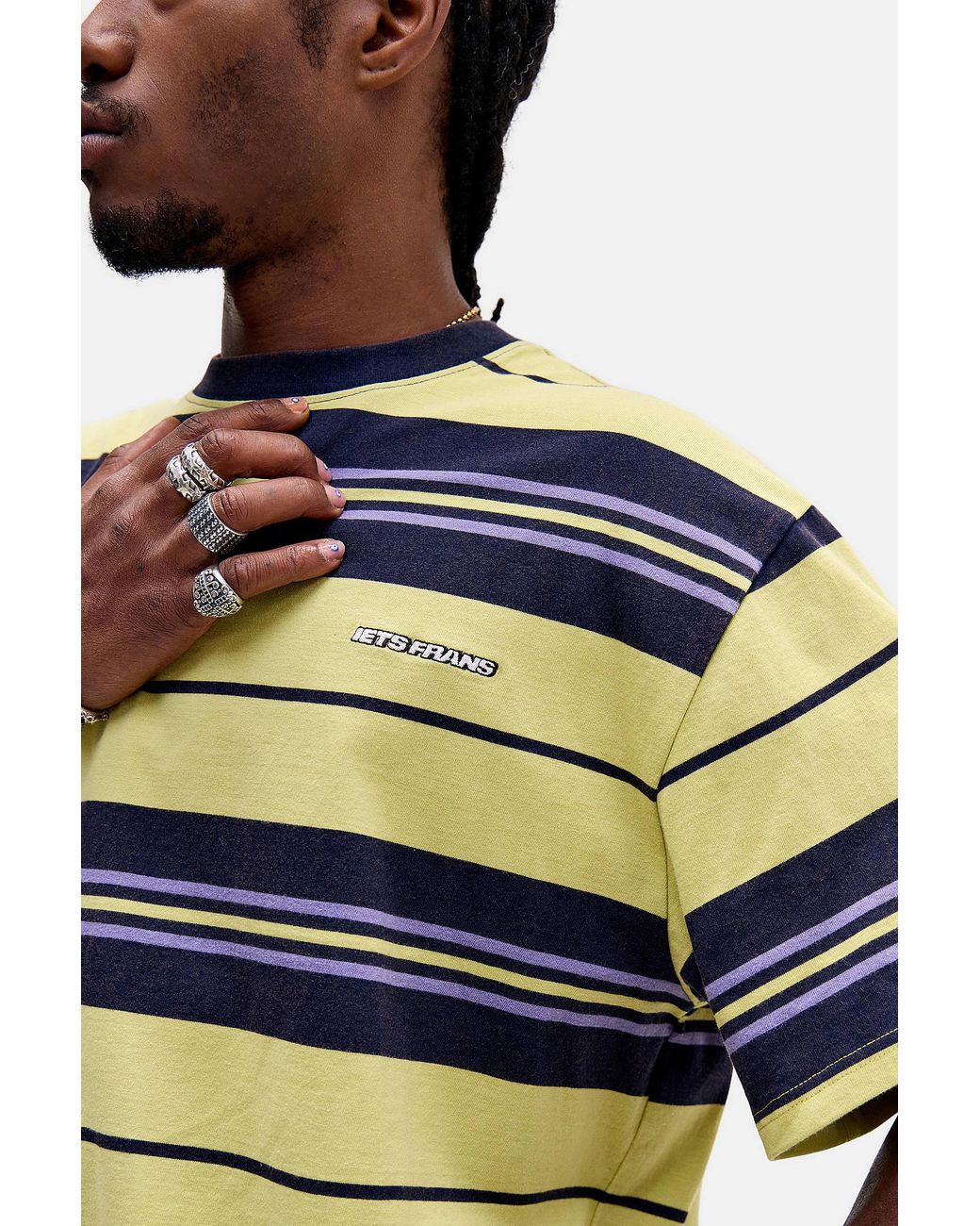 iets frans Blue Stripe Skate Tee for men