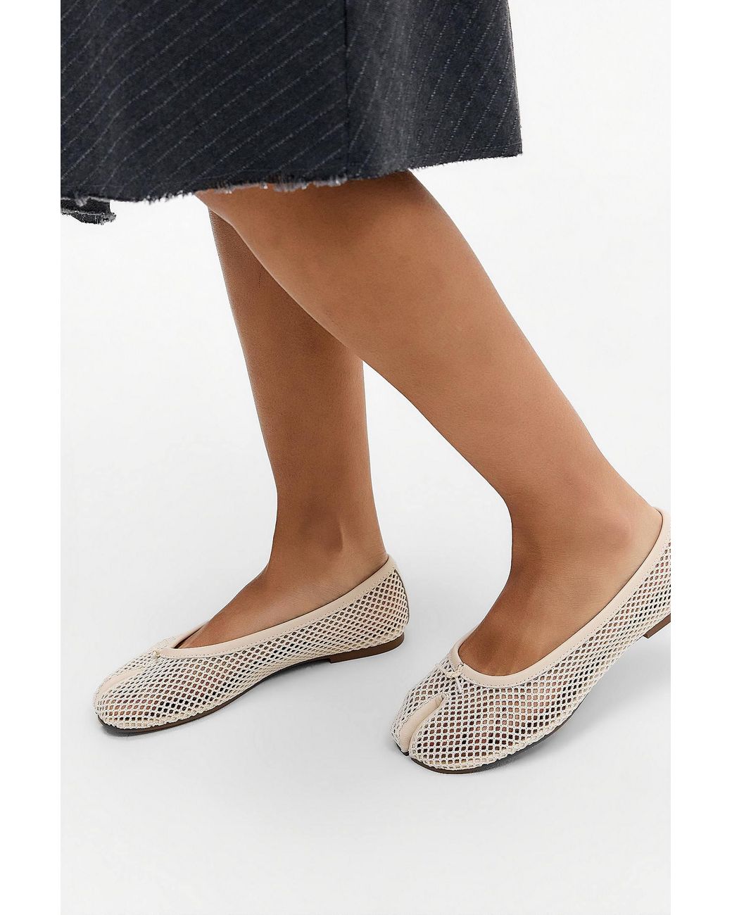 Steve Madden Black Bone Calico Mesh Split Toe Shoes