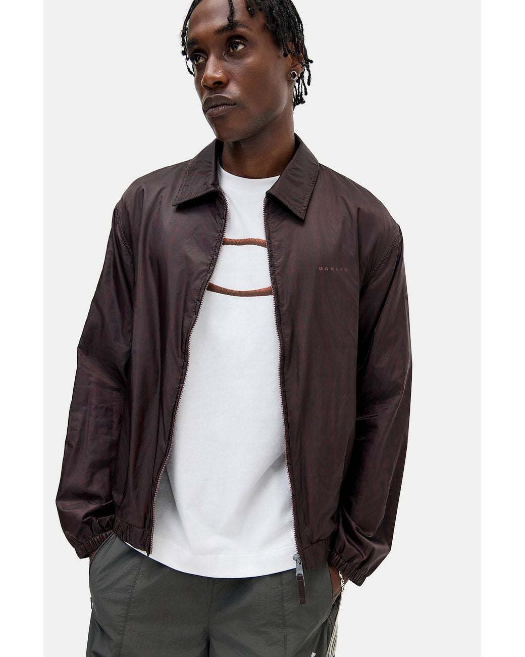 Oakley Brown Uo Exclusive Dark Umber Check Jacket for men