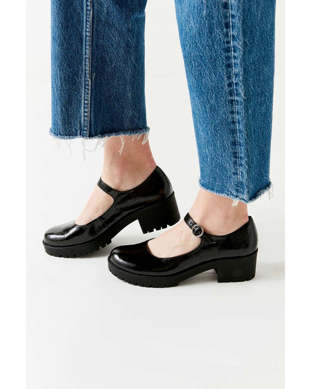 Urban Outfitters Uo Daria Treaded Mary Jane in Black | Lyst
