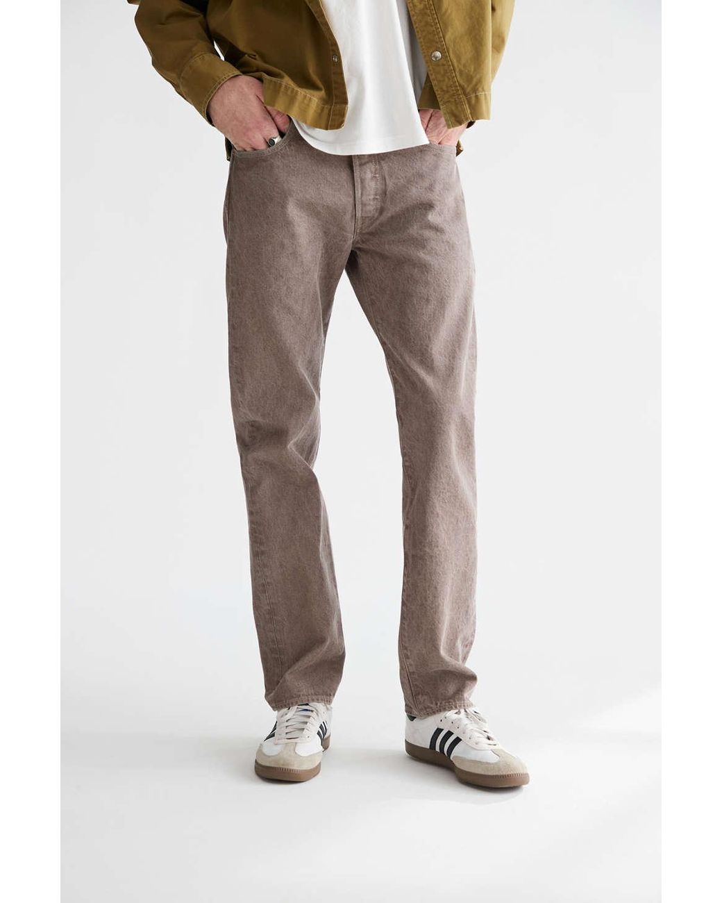 Levi's 501 Natural Dye Original Slim Fit Jean in Brown for Men | Lyst