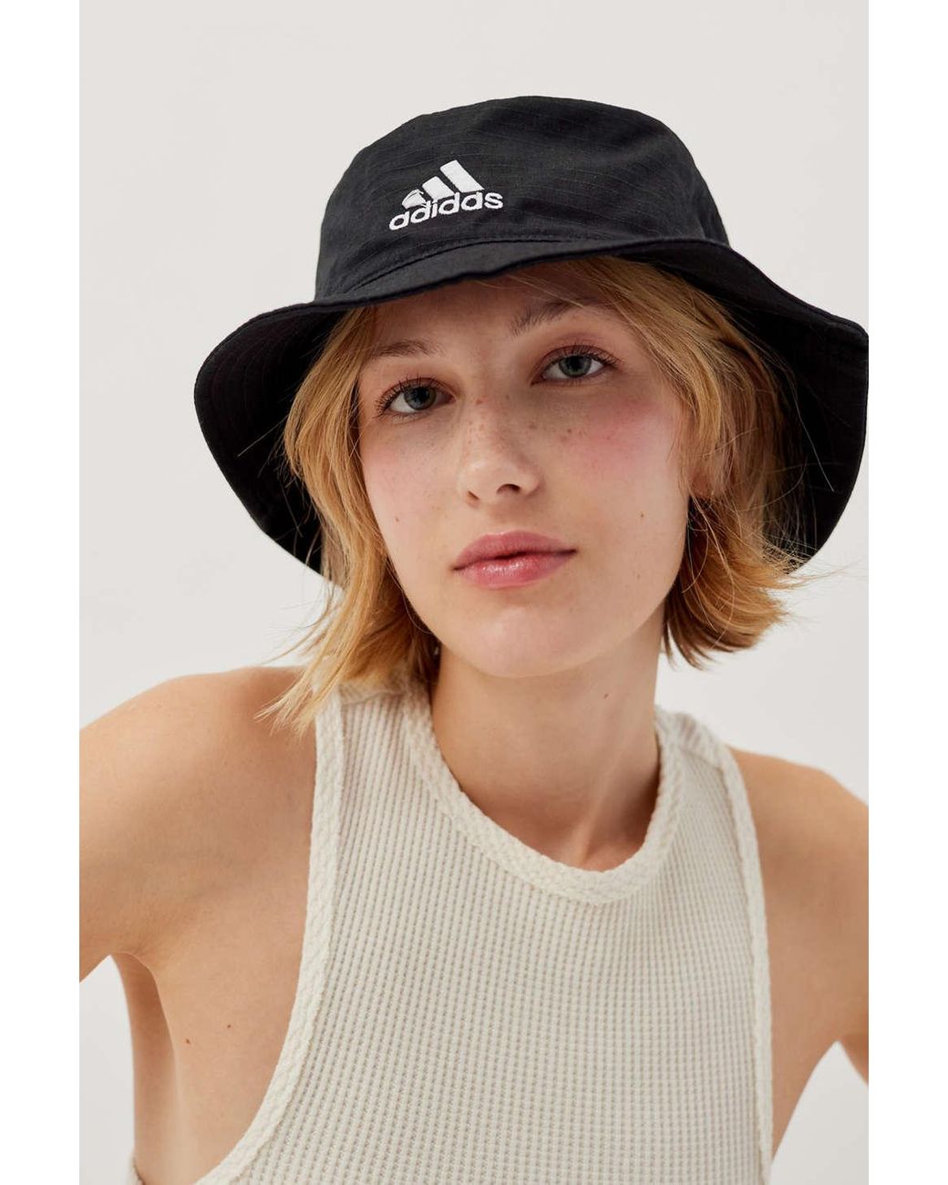 adidas Essentials Plus Bucket Hat in Black | Lyst