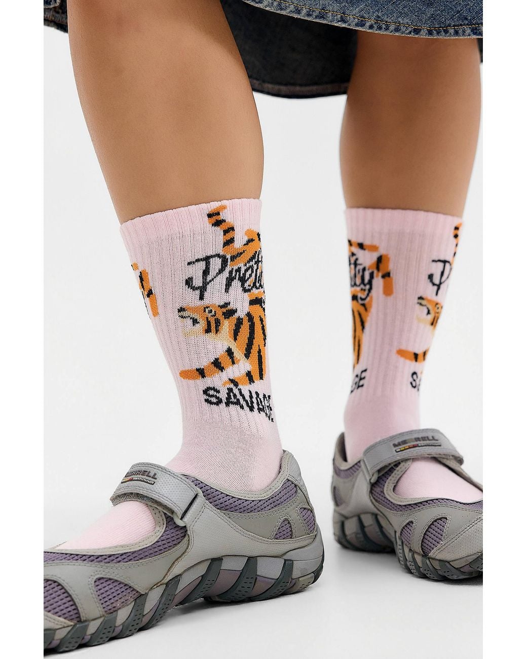 Out From Under Black Pretty Savage Tiger Socks