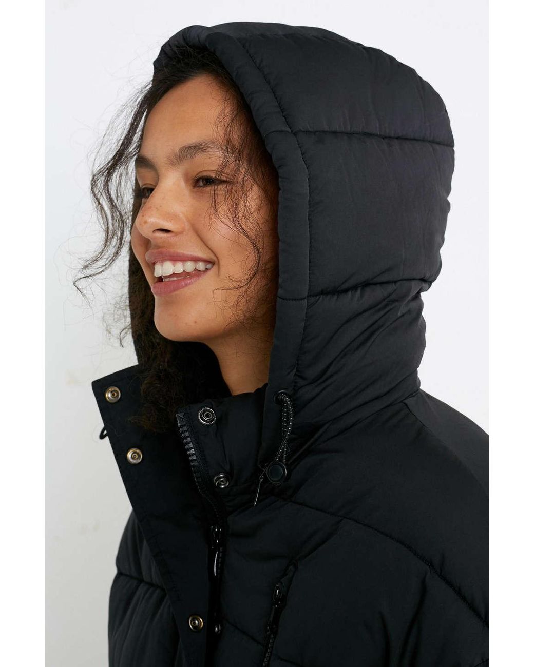 iets frans... Ongline Hooded Puffer Jacket in Black | Lyst