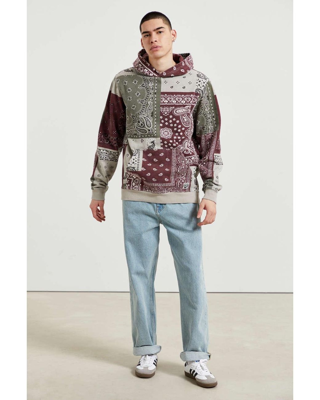 BDG Washed Paisley Bandana Hoodie Sweatshirt for Men | Lyst