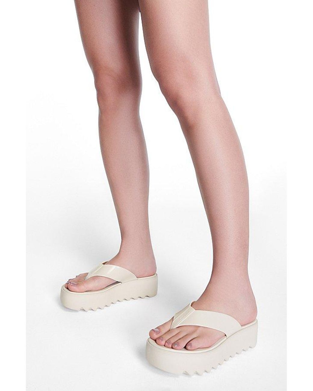 Melissa White Thong Platform Sandal