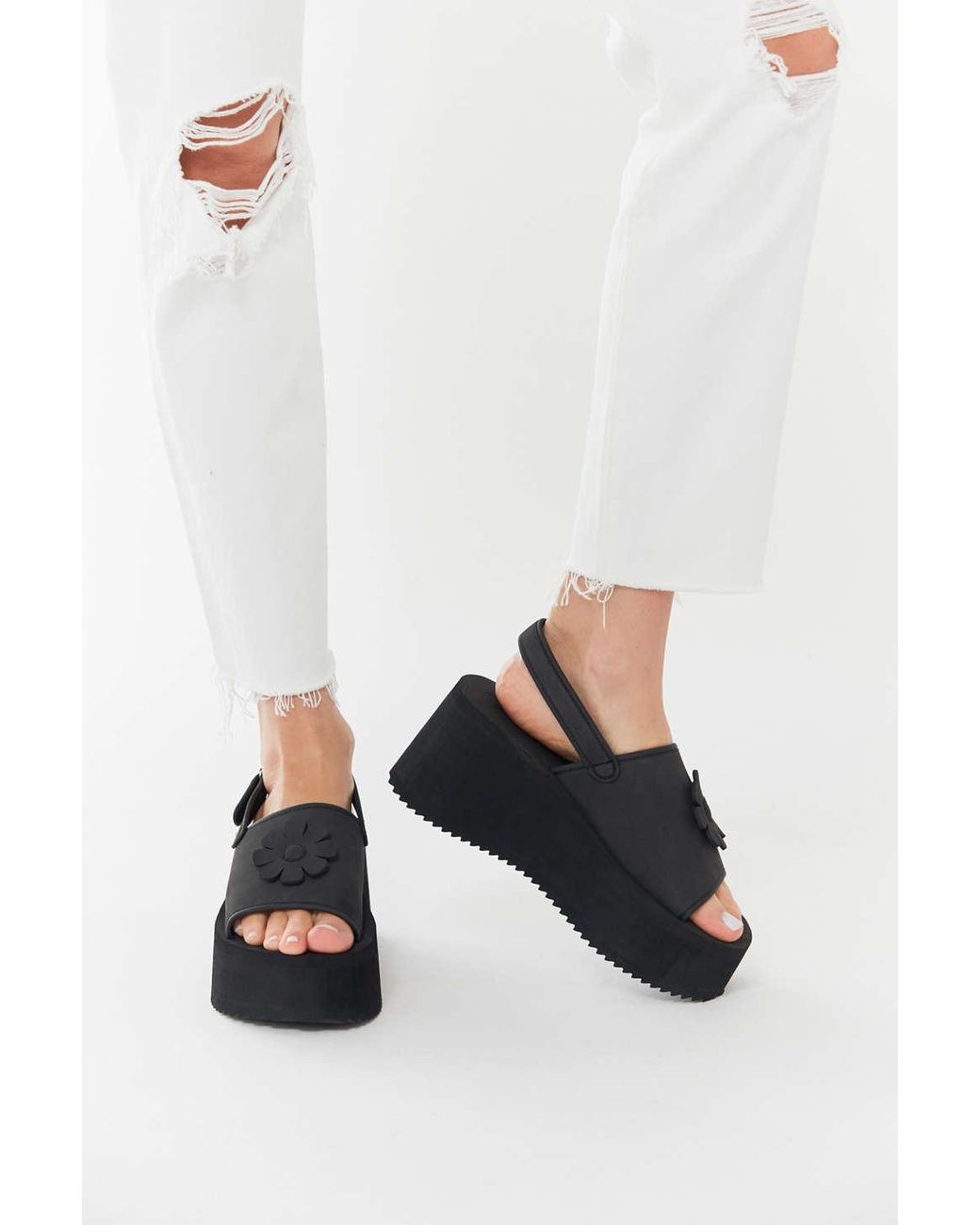 Urban Outfitters Uo Zoe Eva Platform Sandal in Black | Lyst