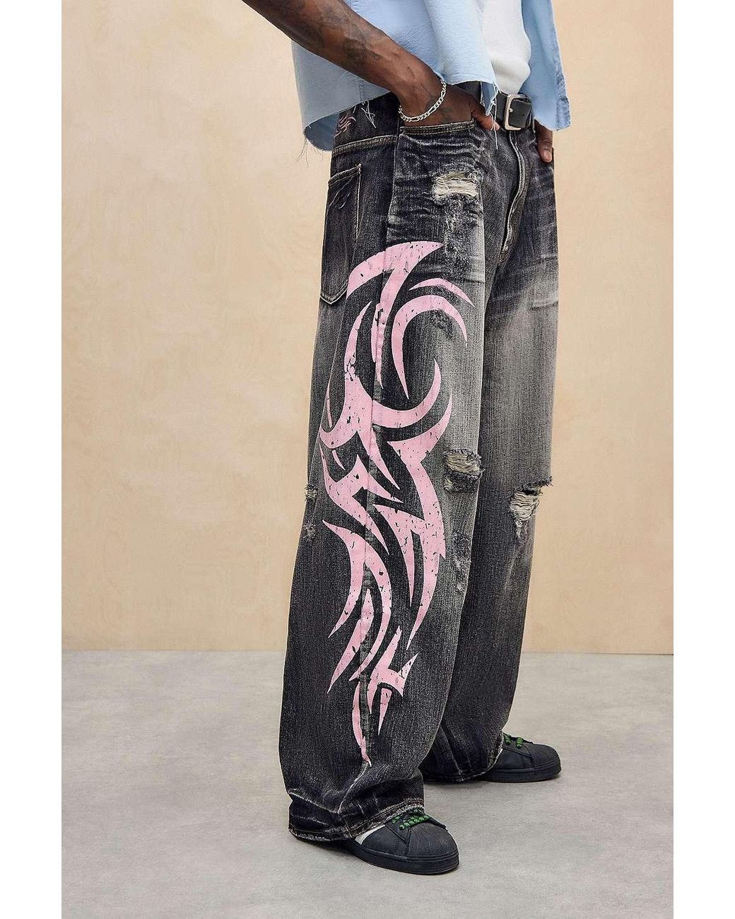 Jaded London Pink Blade Colossus Jeans in Natural for Men Jaded London Pink Blade Colossus Jeans in Natural for Men