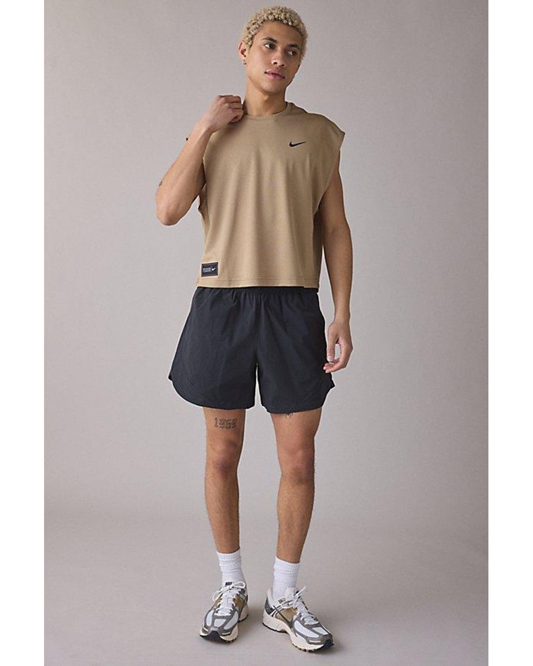 Nike Natural Cropped Mesh Tank Top for men