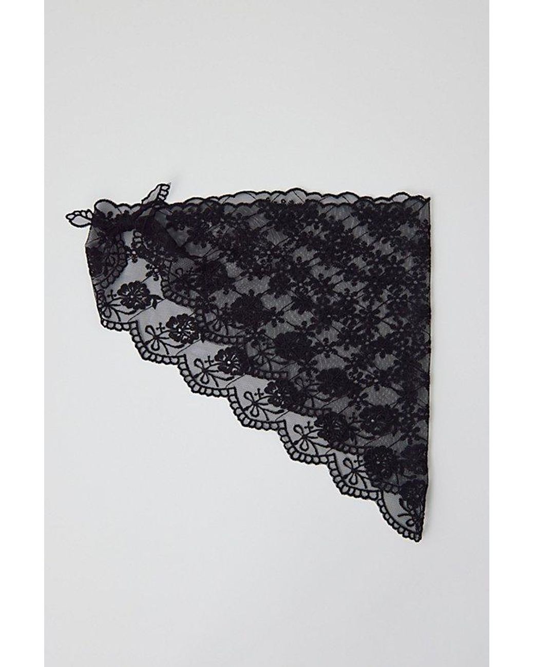 Urban Outfitters Black Soft Lace Headscarf