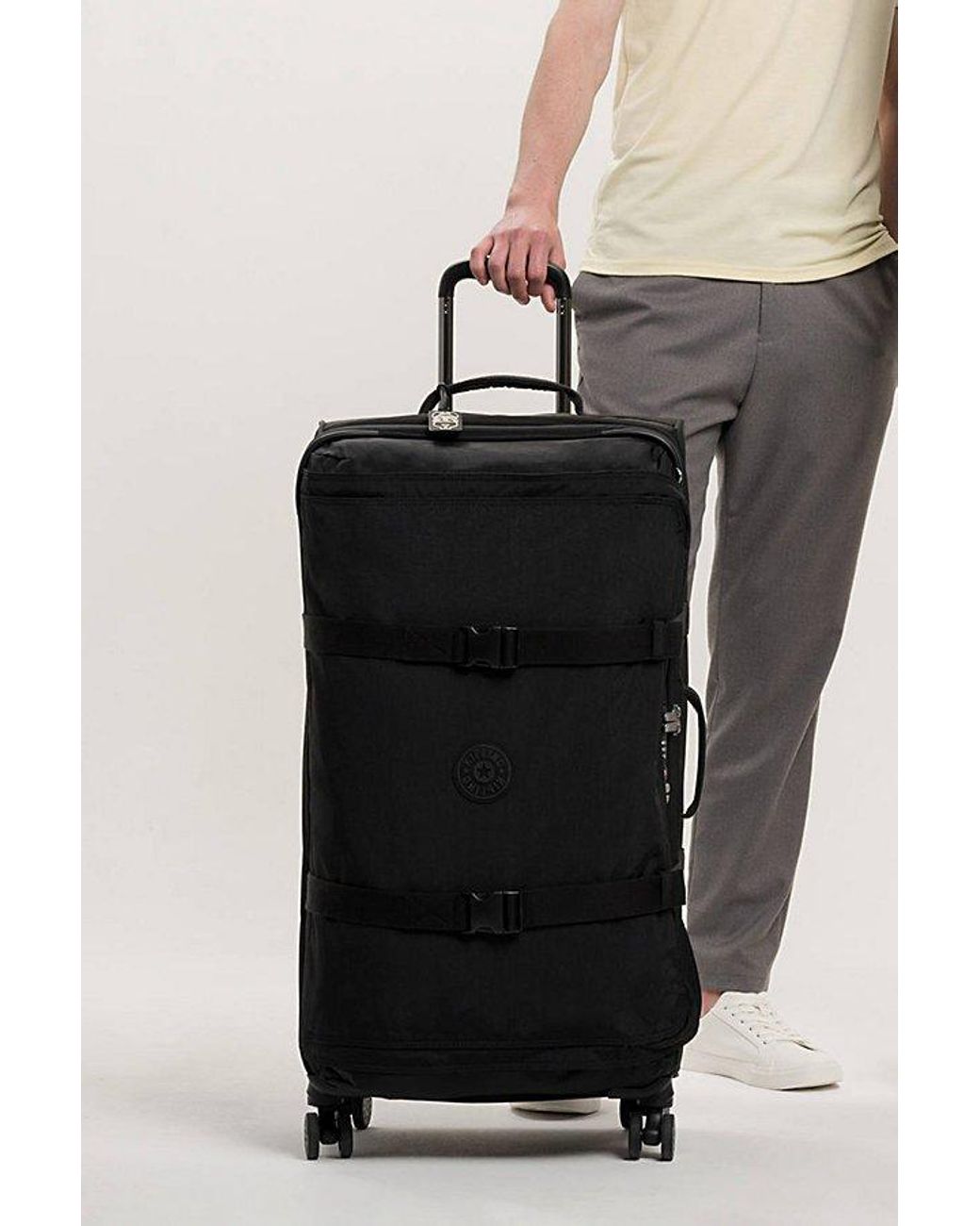 Kipling Black Spontaneous Nylon Large Rolling Luggage