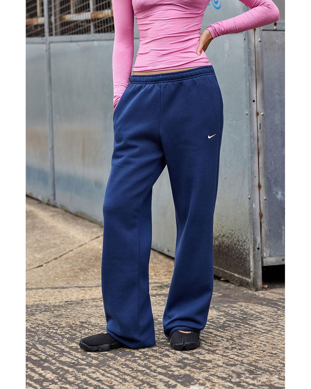 Nike Blue Navy Studio Straight Leg Joggers