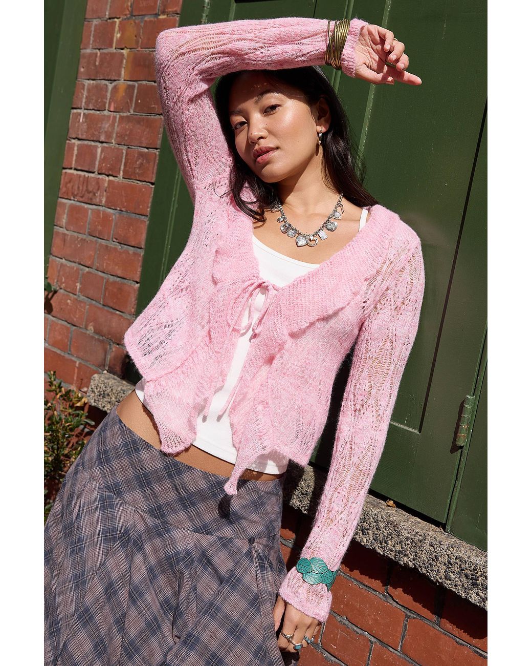 Kimchi Blue Pink Waterfall Cardigan