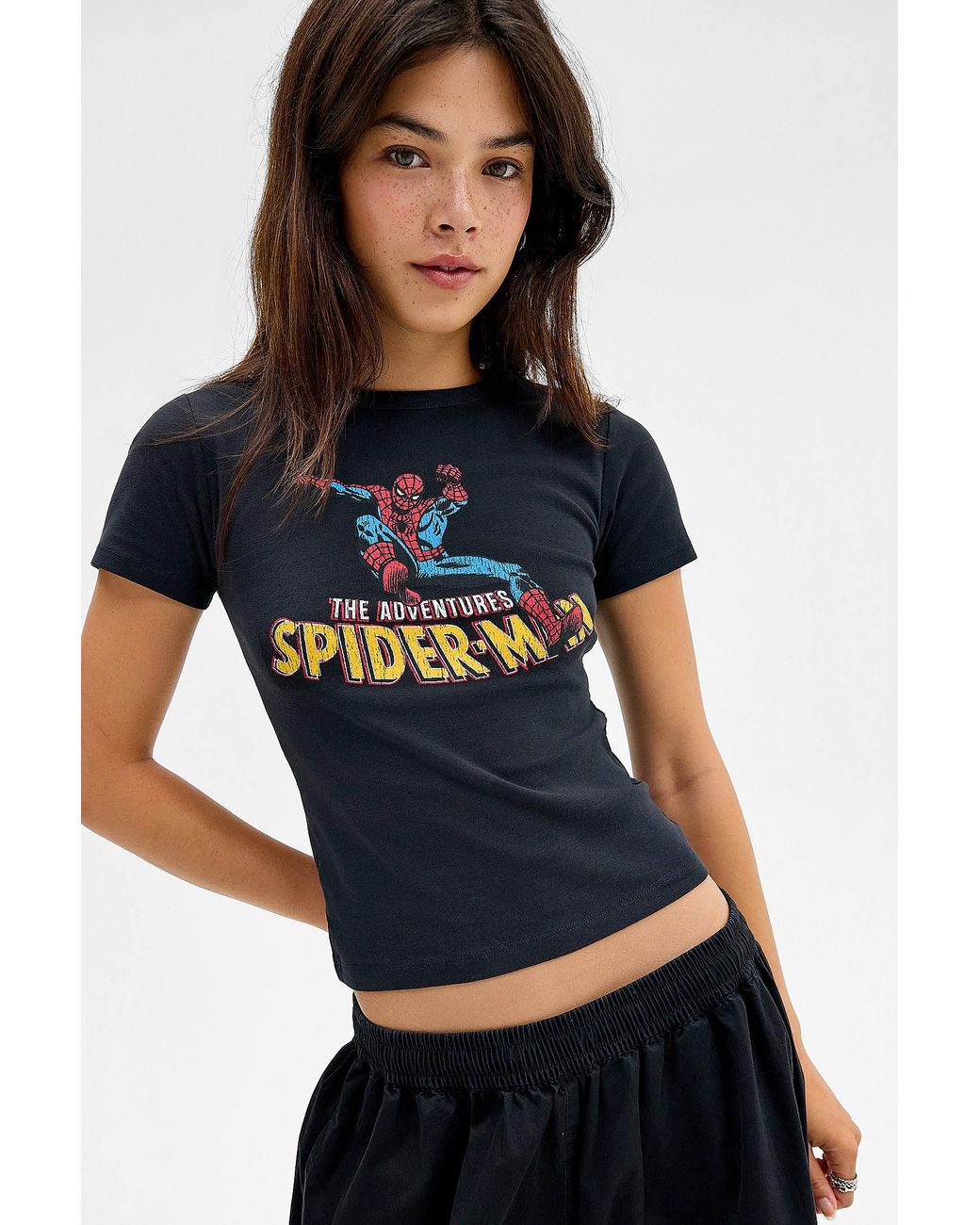 Urban Outfitters Blue Uo Red Spiderman Baby T-shirt