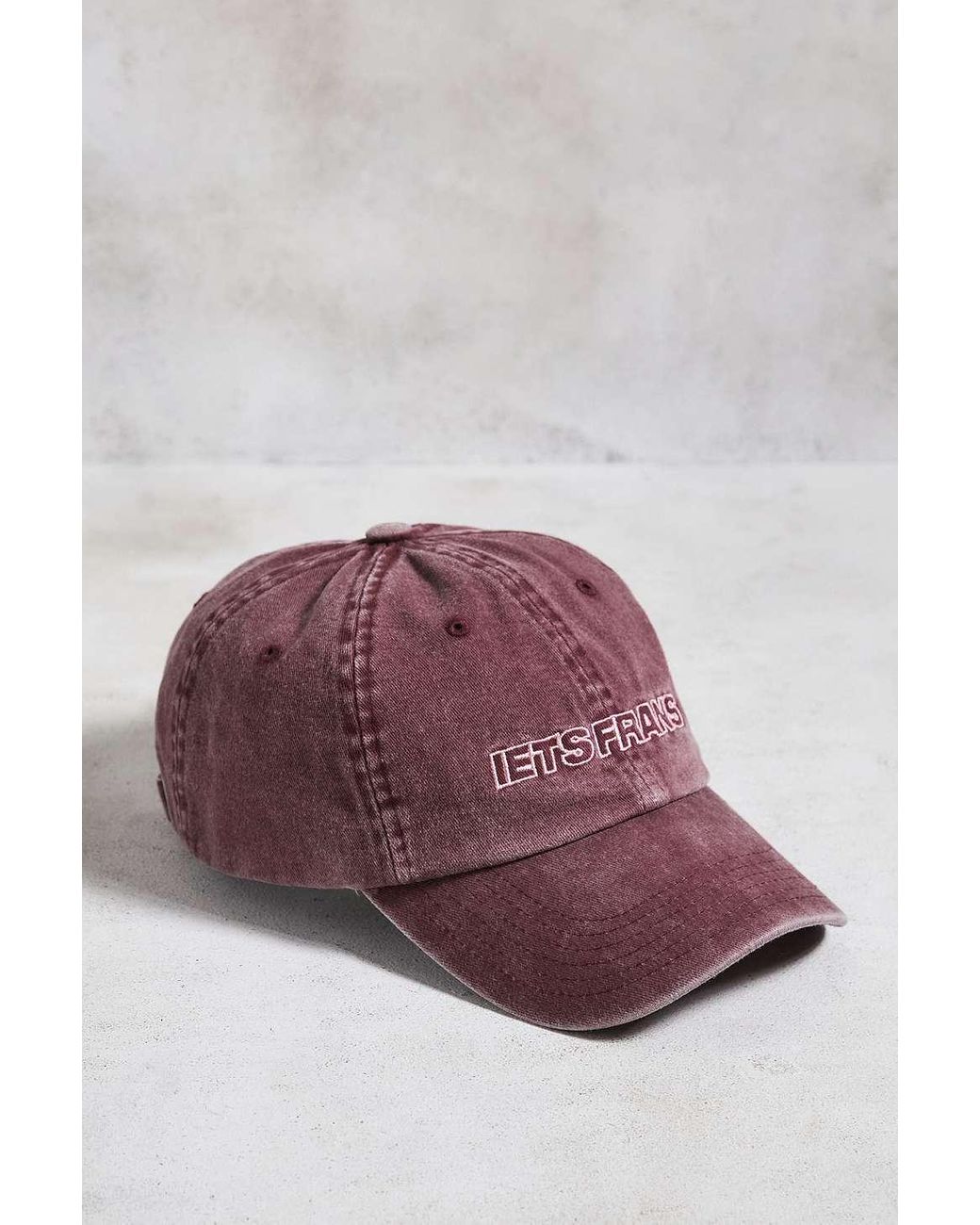 “It's Only Rock And Roll” Embroidered Baseball Cap – Low Profile Washed Cotton Cap, Pink