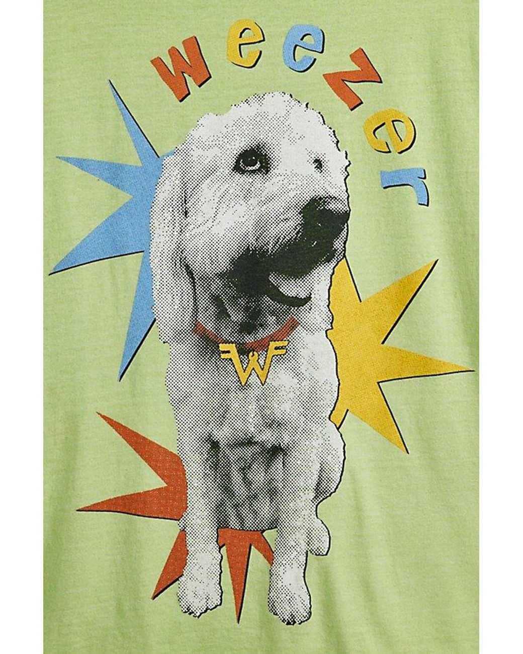 Urban Outfitters Weezer Margo Dog Graphic Tee in Green for