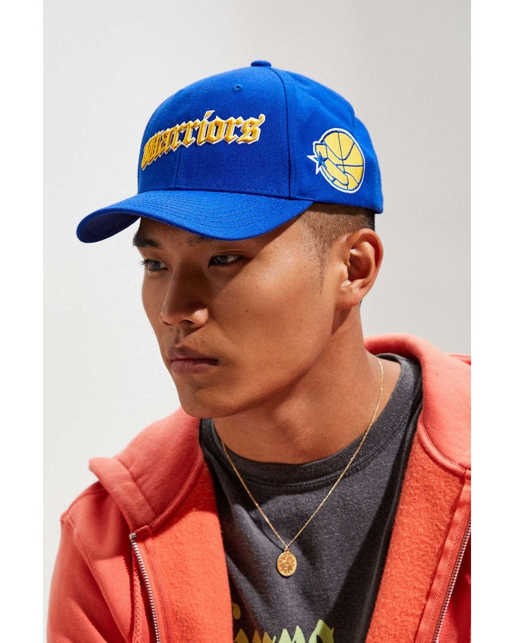 Mitchell & Ness Old English Golden State Warriors Snapback Hat in Blue for  Men | Lyst