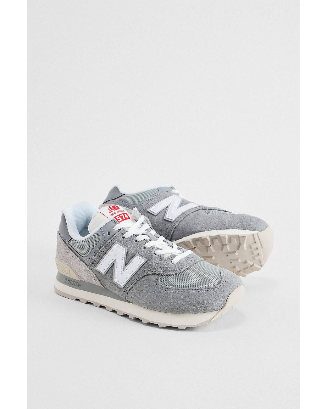 New Balance Green Grey 574 Suede Trainers