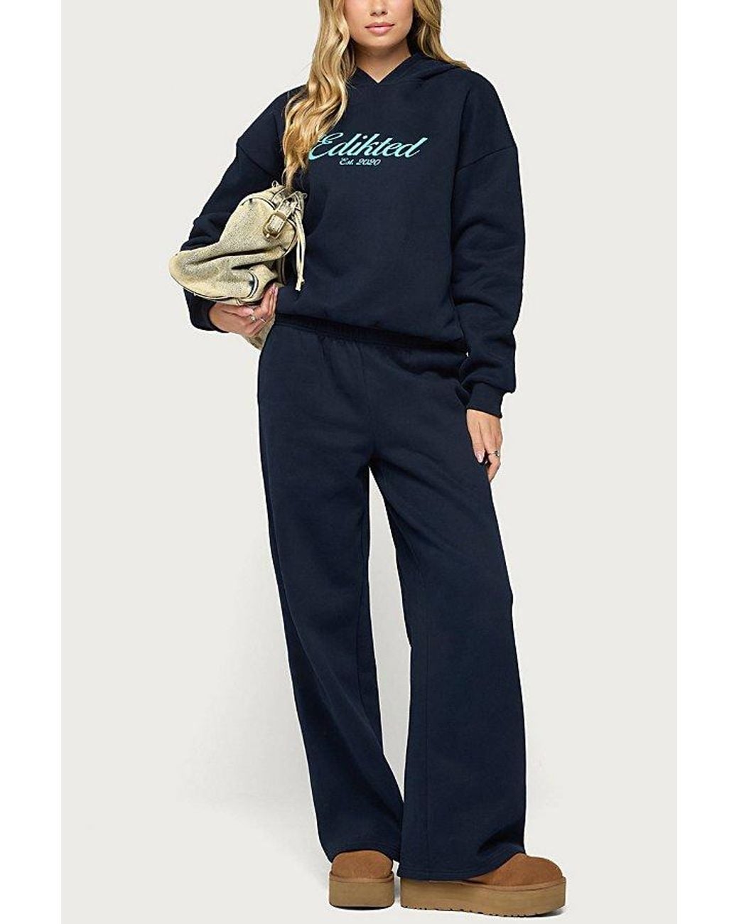 Edikted Blue Miss Sweatpants