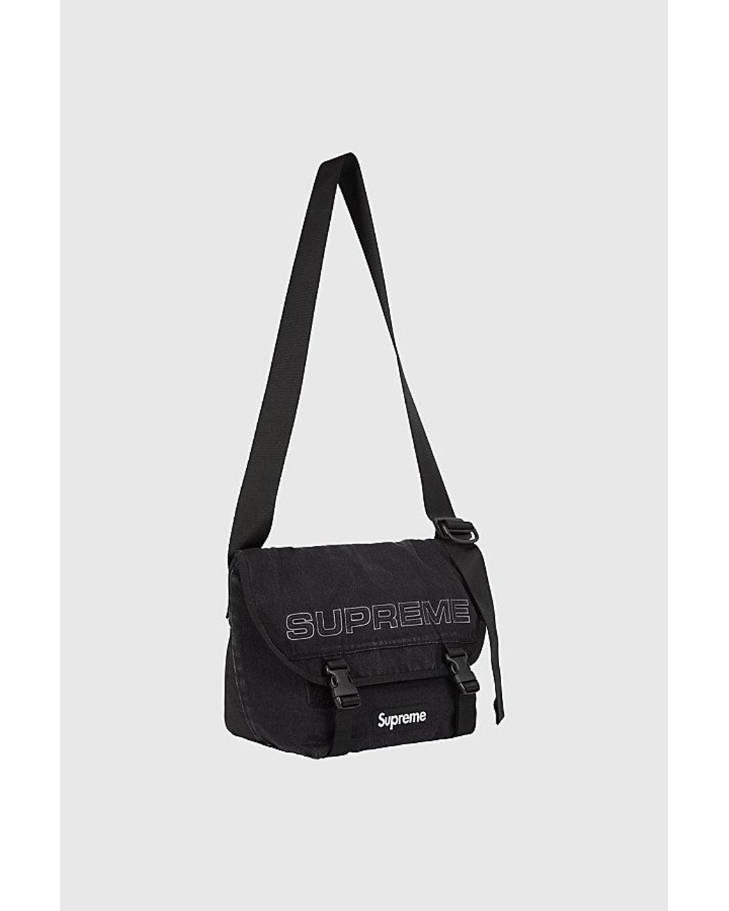 Supreme Denim Messenger Bag (Ss25) in Black for Men | Lyst