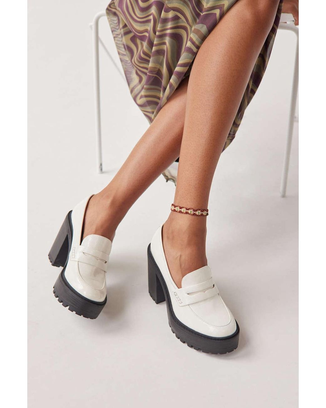 Urban Outfitters Uo Rosie Mary Platform Loafer in White Lyst