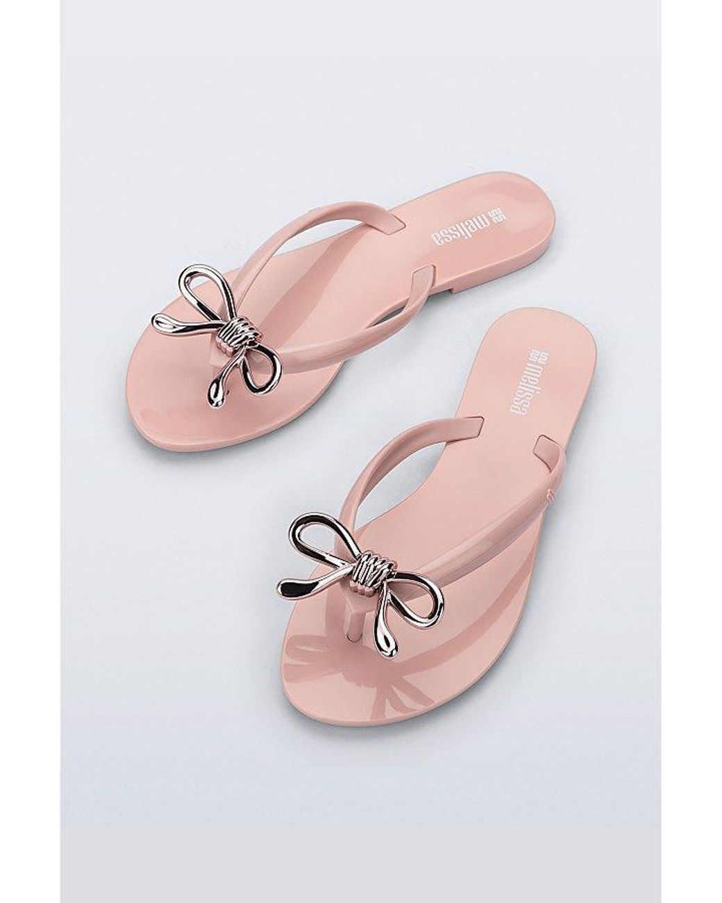 Melissa White Harmonic Iris Bow Jelly Sandals
