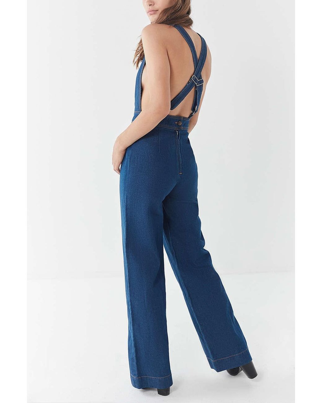 SHEIN SXY Plus Bow Front Plunging Neck Denim Jumpsuit Without Belt | SHEIN  IN