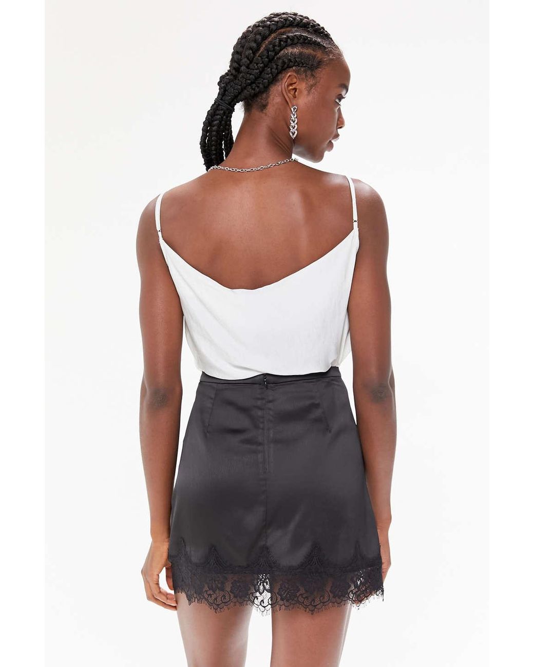 Urban outfitters clearance black satin skirt