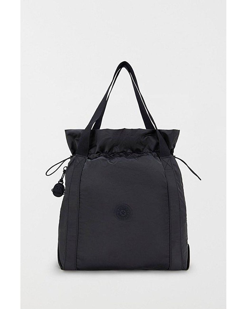 Kipling Black Elmar Nylon Cinched Tote Bag