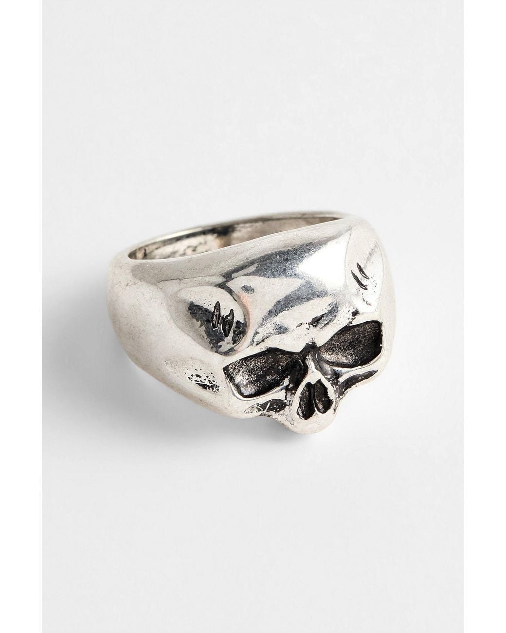 Urban Outfitters Metallic Uo Skull Ring for men