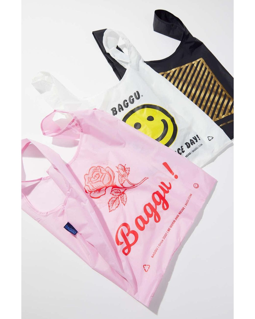 BAGGU Standard Reusable Tote Bag Set in Pink Lyst