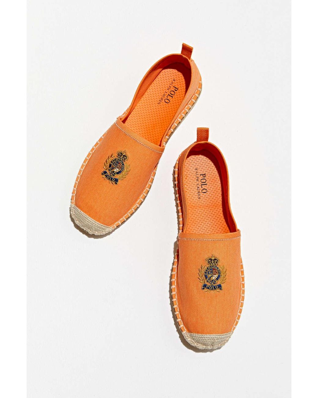 Polo Ralph Lauren Barron Crest Espadrille Shoe in Orange for Men | Lyst