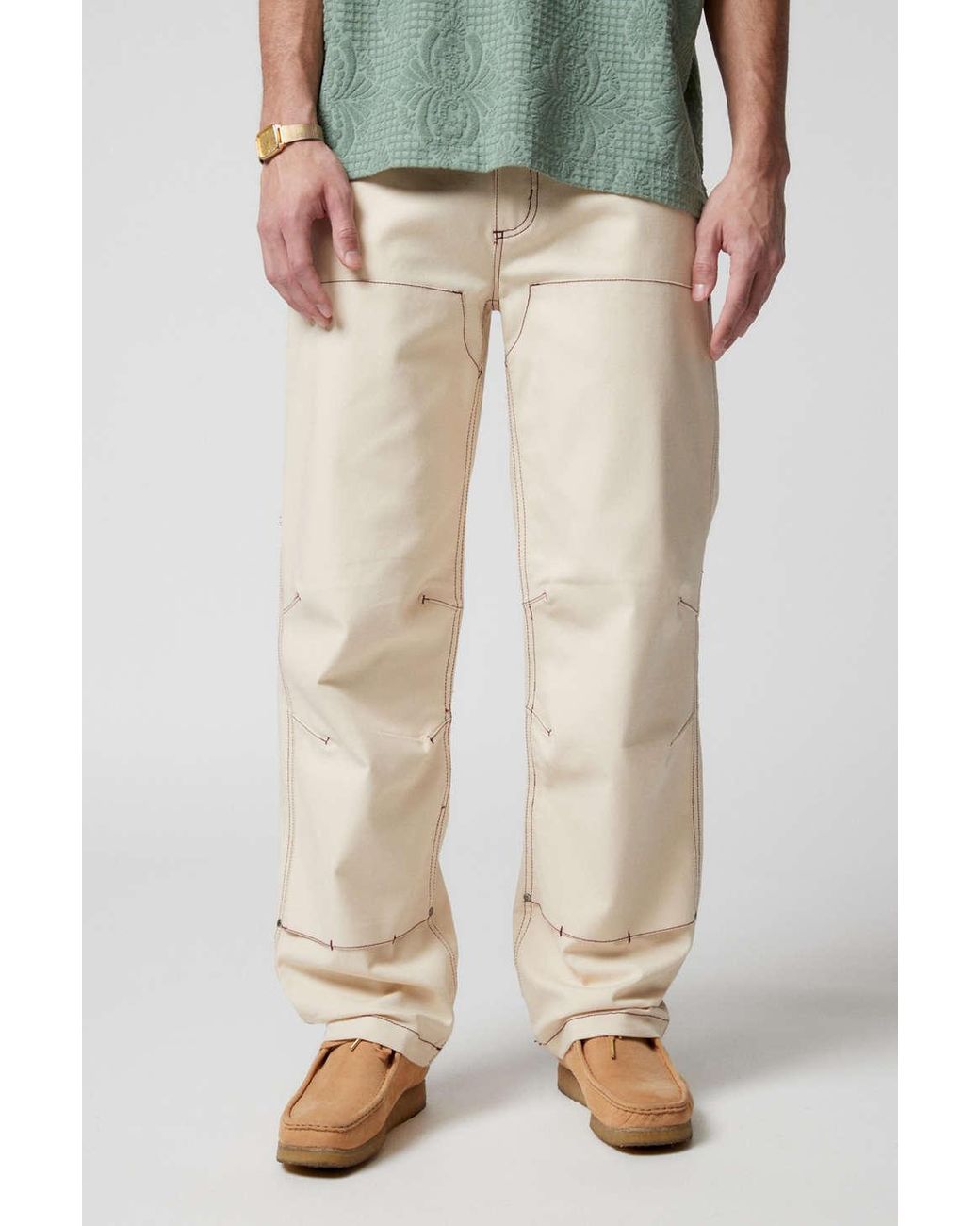 Caterpillar X Colour Plus Co. Canvas Double Knee Pant in Natural for