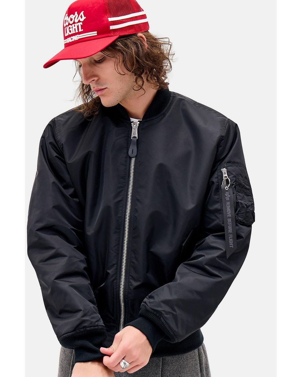 Alpha Industries Blue All Black Ma-1 Heritage Bomber Jacket for men