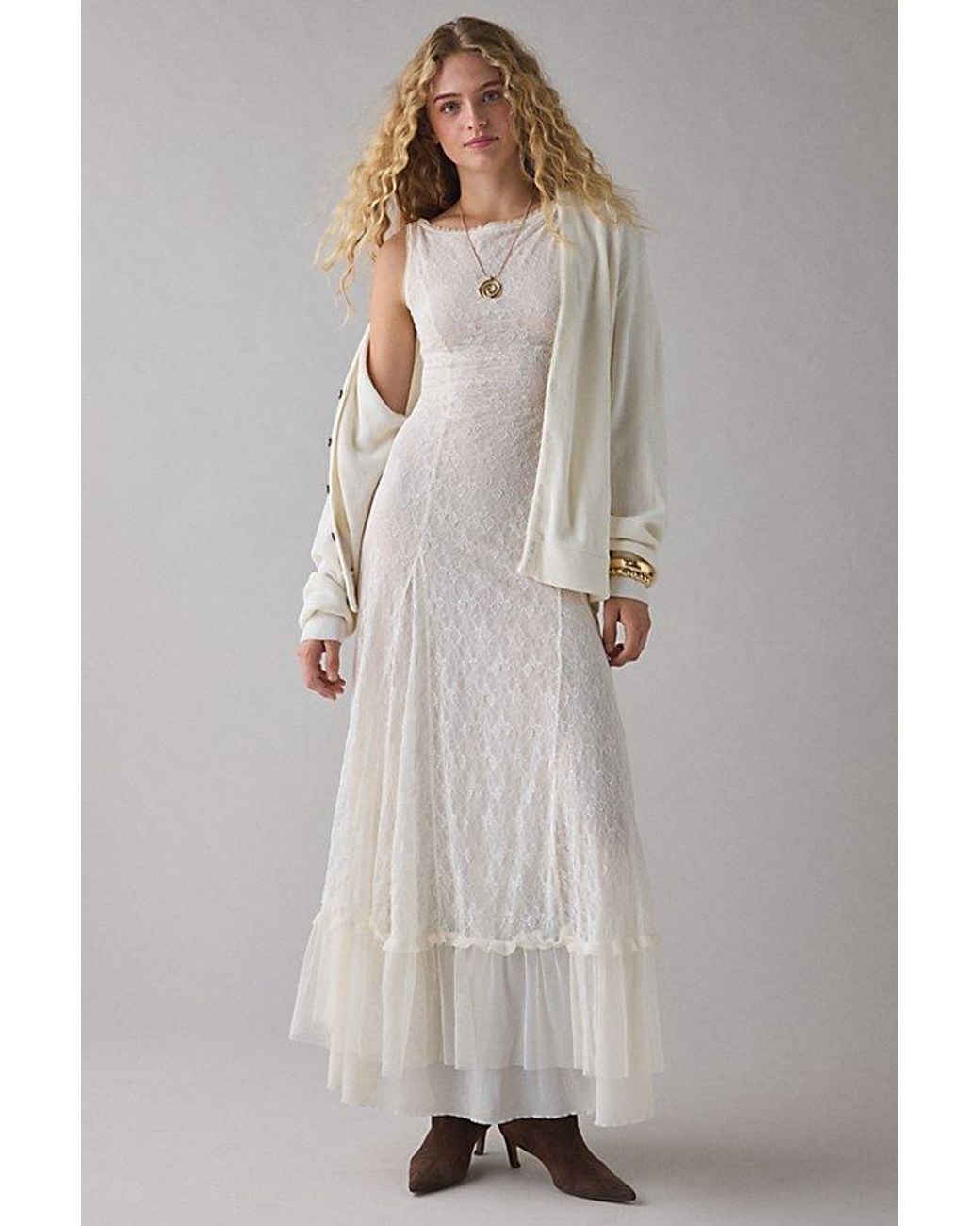 Urban Outfitters Uo Like A Dream Reversible Lace Scoop Slip Maxi Dress in Gray | Lyst Urban Outfitters Uo Like A Dream Reversible Lace Scoop Slip Maxi Dress in Gray | Lyst