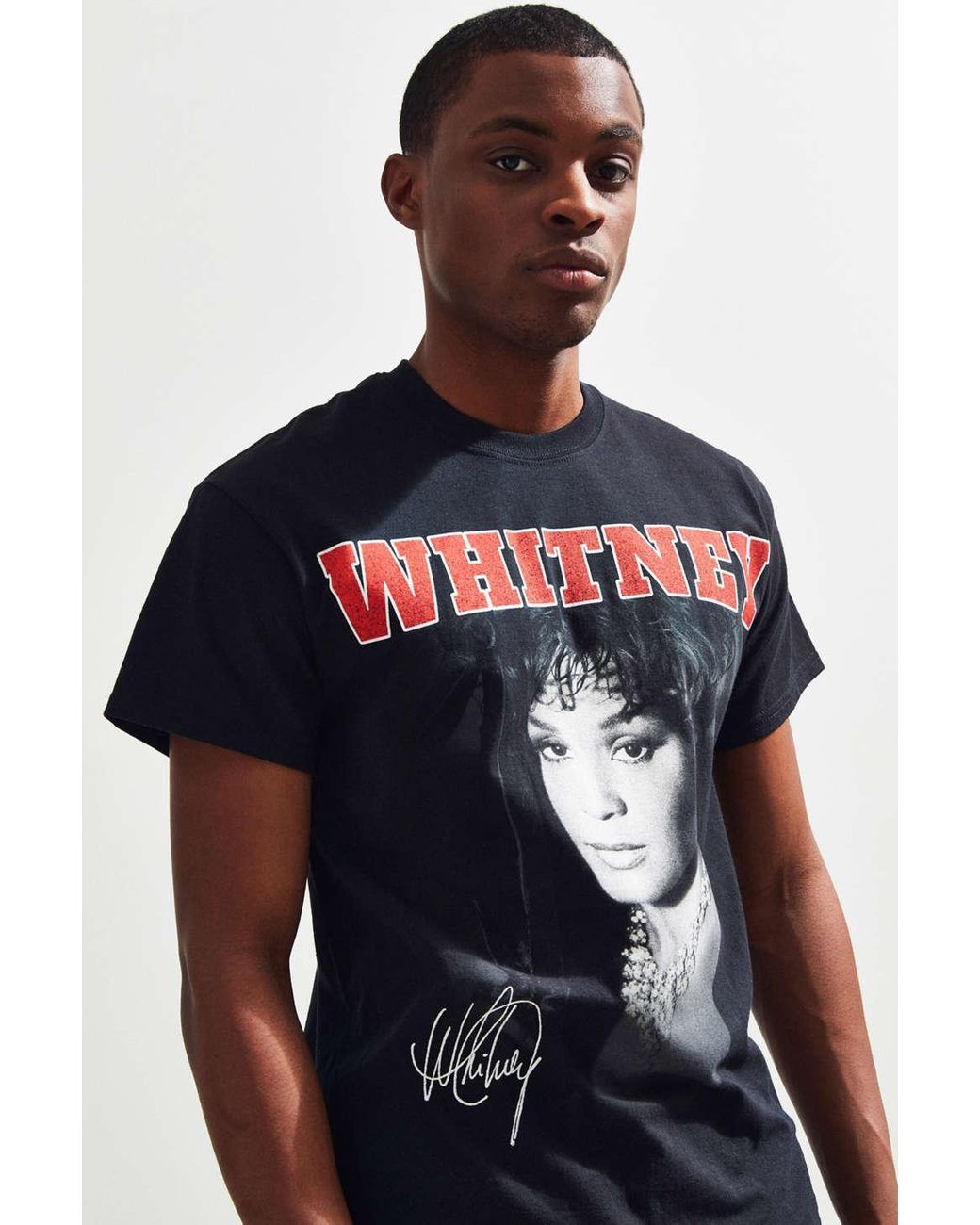 Urban Outfitters Whitney Houston Tee in Black for Men | Lyst