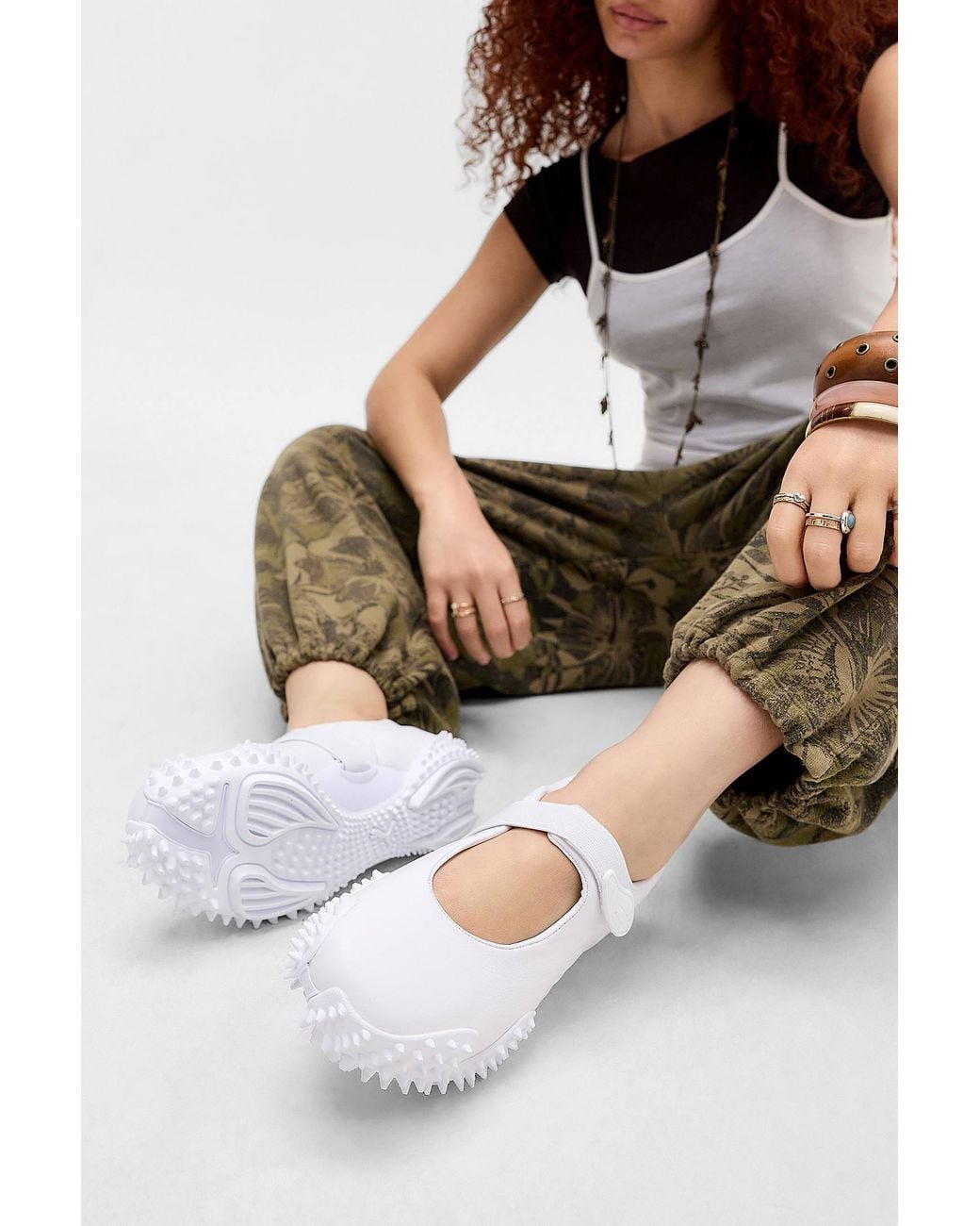 PUMA White Mostro Fey Leather Trainers